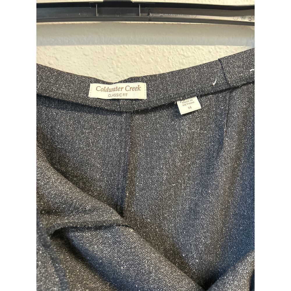 NWT Coldwater Creek Classic Holly Tweed size 14 Black Gray Dress Pant $79 MSRP - Picture 7 of 7